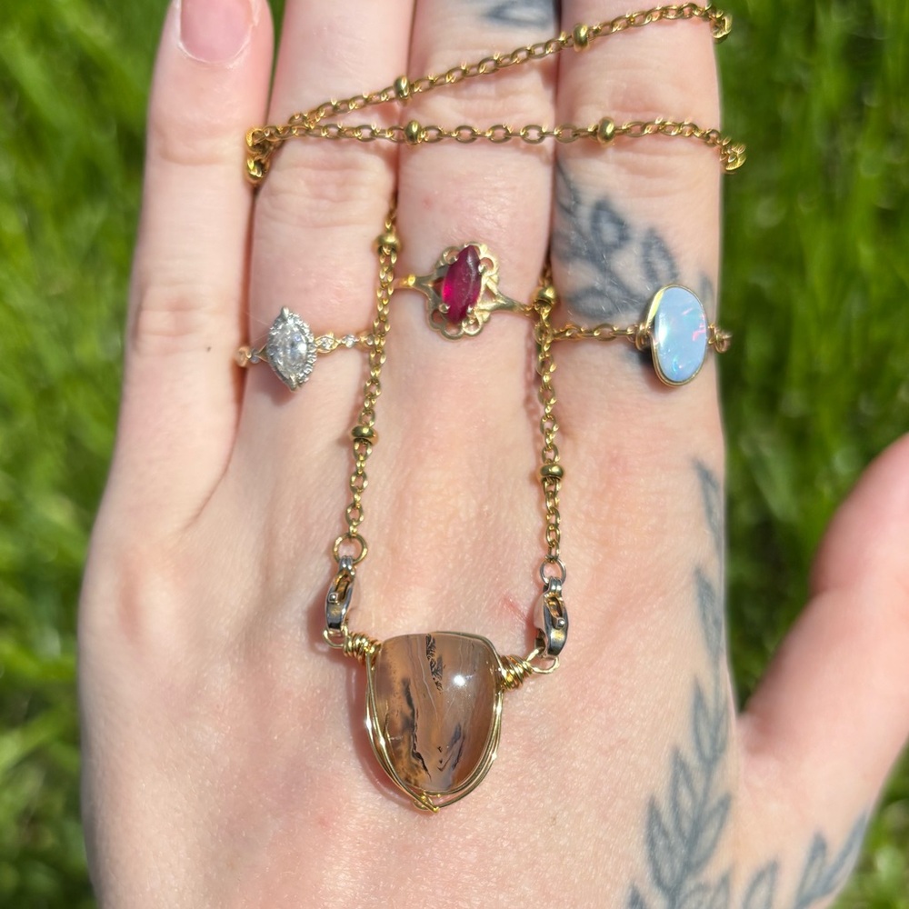 Montana agate interchangeable necklace